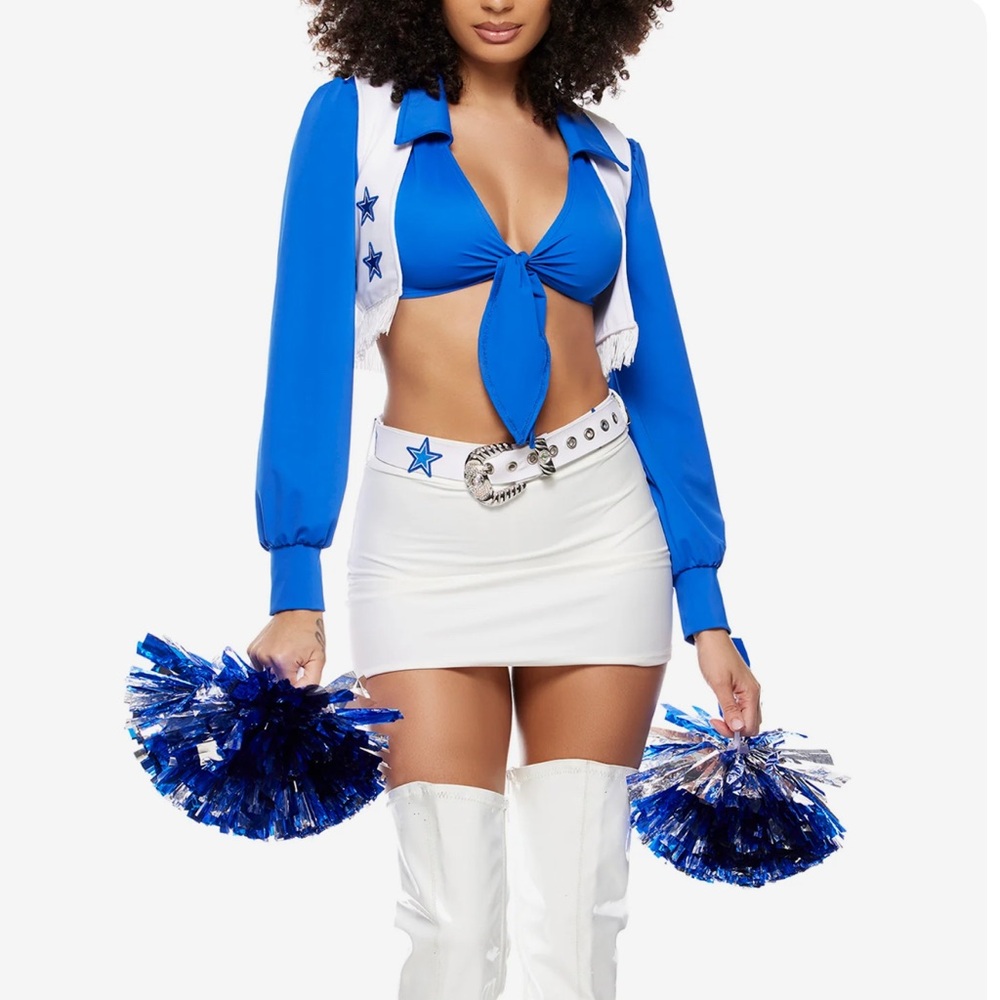 Foreplay Cowboys Blue and White Cheerleader Outfit